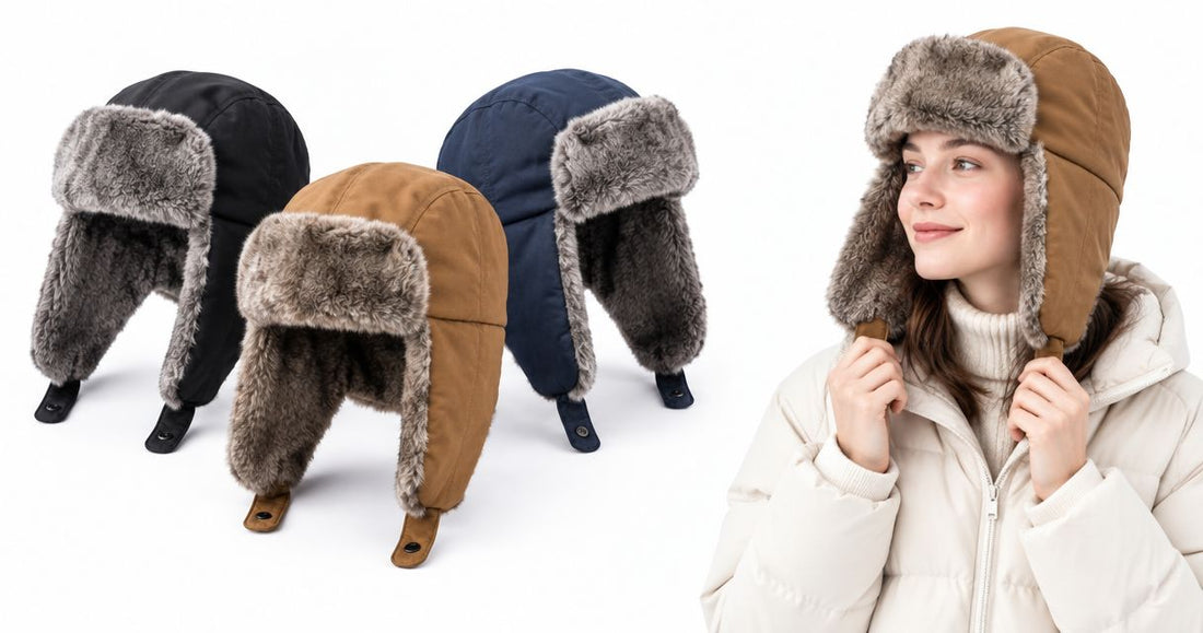 Winter hats with ear flaps for everyday outdoor walks